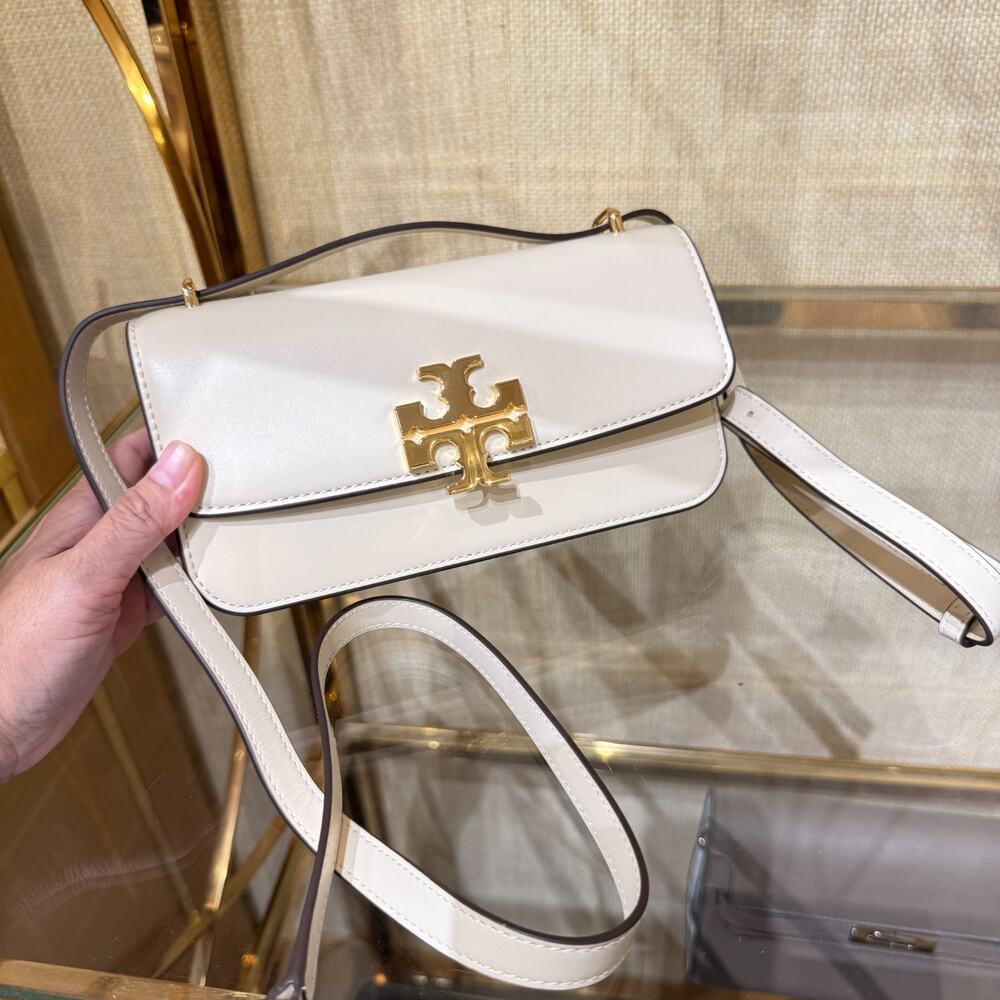 Tory Burch SMALL ELEANOR RECTANGULAR BAG 158734 $550 New Cream - Picture 6 of 9